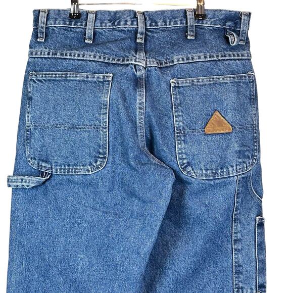 Bulwark Men FR Jeans Size 34 Blue Flame Resistant Carpenter Heavyweight Denim - Picture 6 of 12